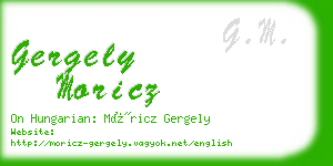 gergely moricz business card